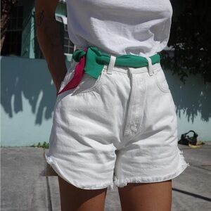 heavy manners vanilla sky denim white shorts bnwt